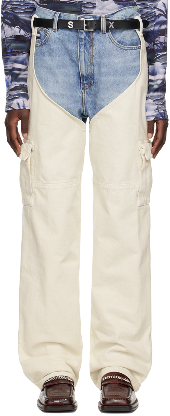 Off-White Cargo Sneakers Ssense Donna Abbigliamento Pantaloni e jeans Jeans Jeans a zampa & bootcut 