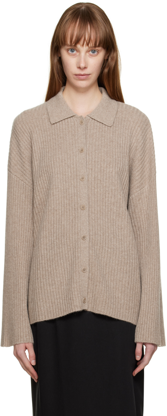 Taupe Fantino Cardigan by Reformation on Sale