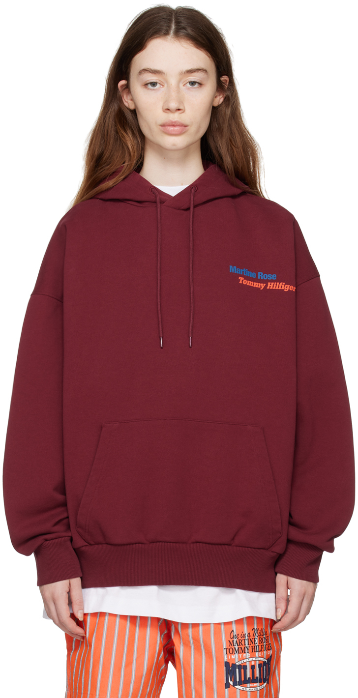 Martine Rose Burgundy Tommy Jeans Edition Hoodie In Gbh Cabernet