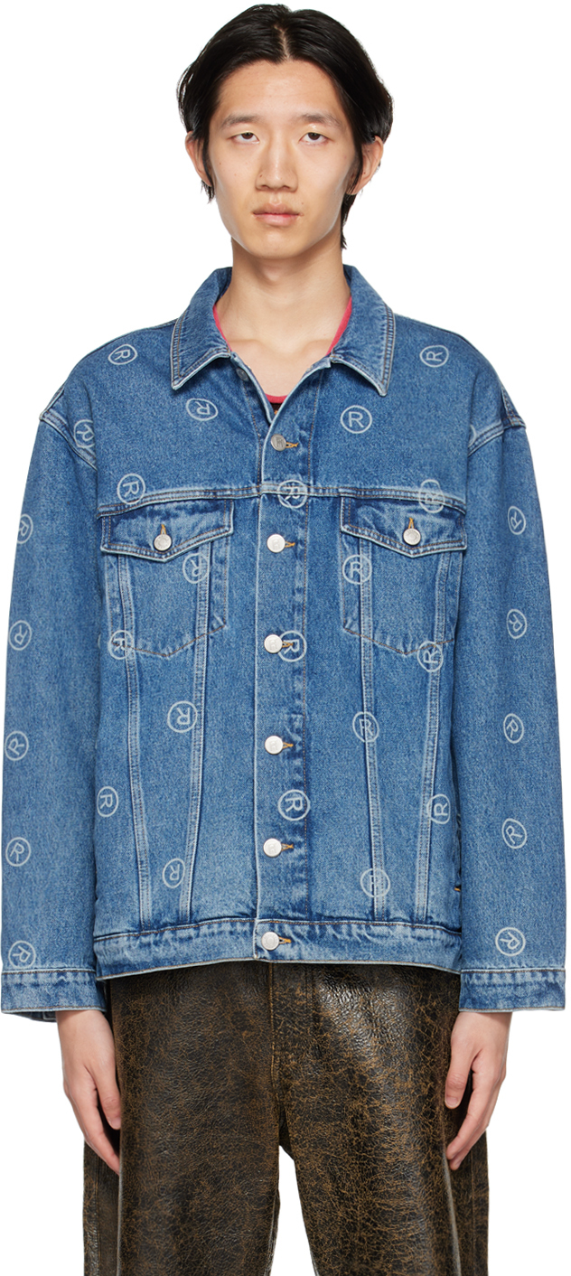 Blue Oversized Denim Jacket by Martine Rose on Sale