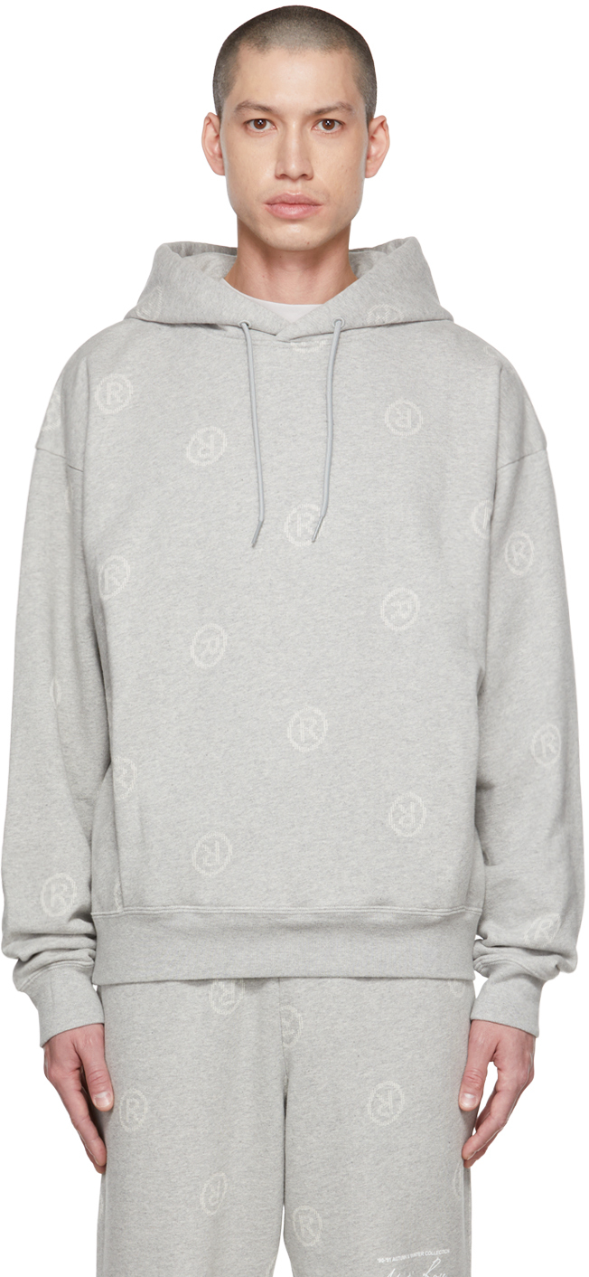 Martine Rose Gray All Over Hoodie