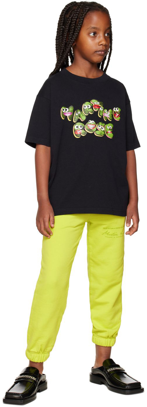 Martine Rose Ssense Exclusive Kids Black Brittle T-shirt In Black