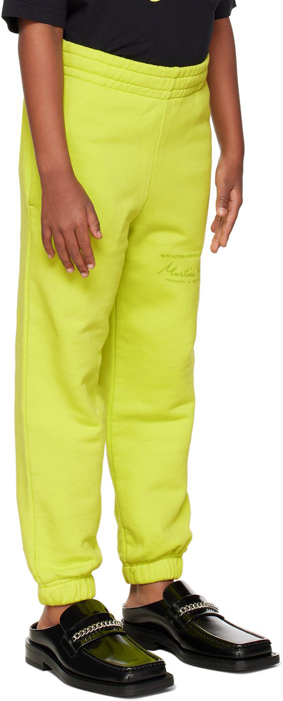 Martine Rose Ssense Exclusive Kids Green Lounge Pants In Lime Green