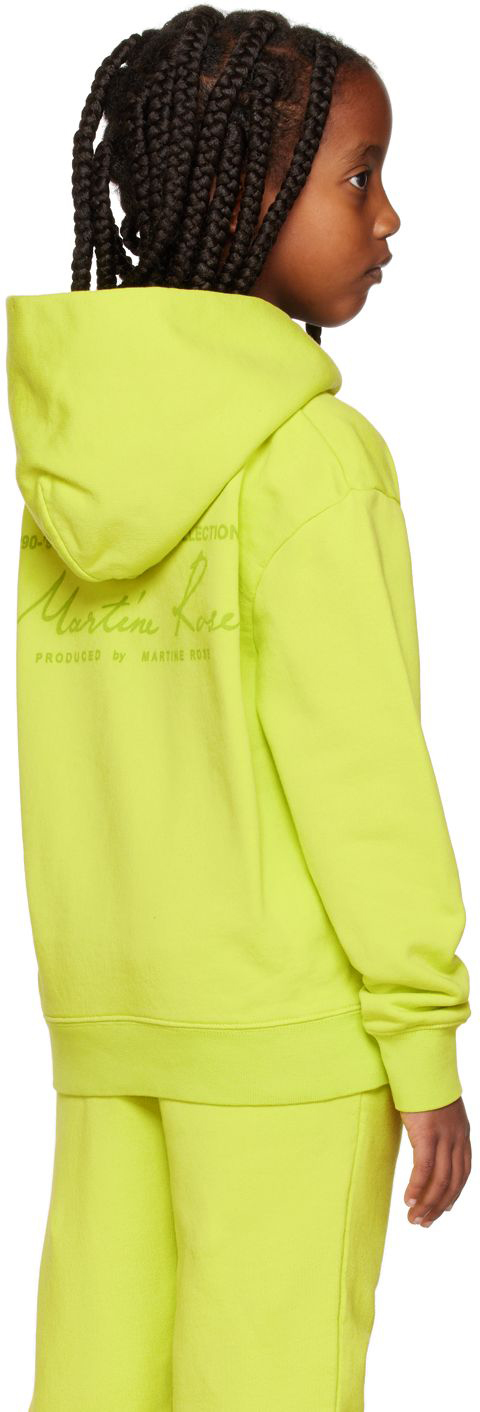 Martine Rose Ssense Exclusive Kids Green Hoodie In Lime Green