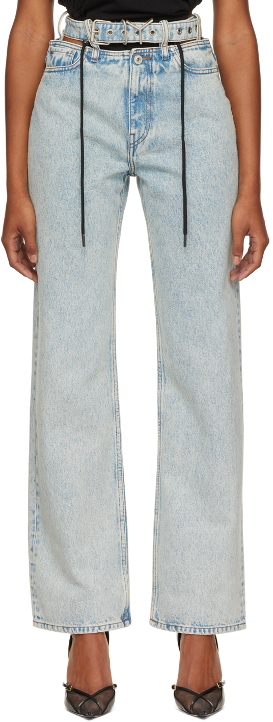 Y/Project Blue Double Waist Jeans