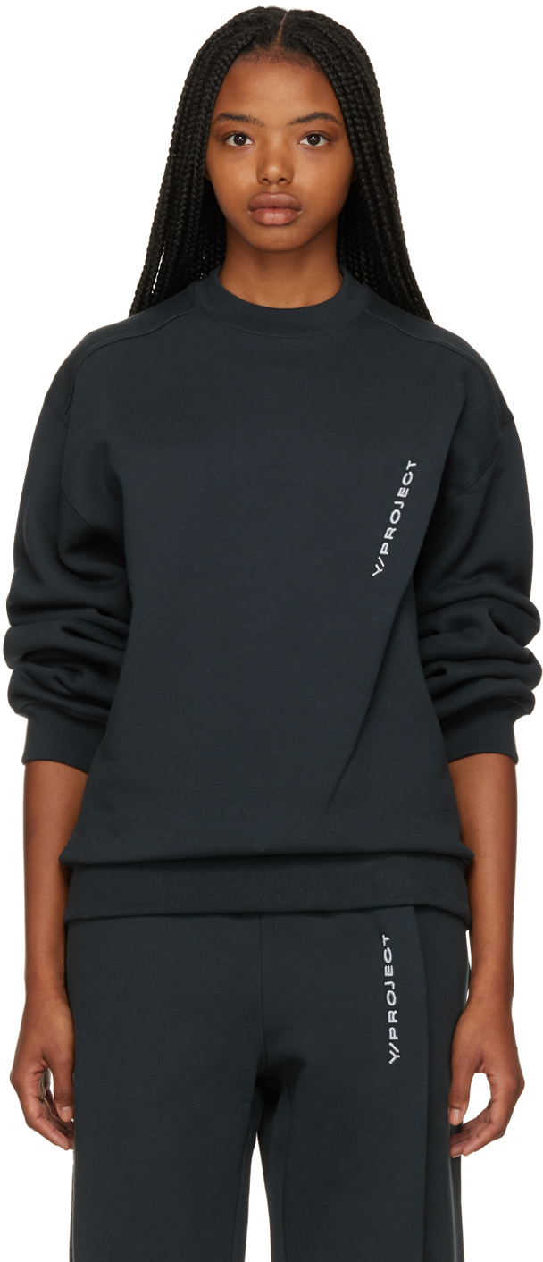 Black Embroidered Sweatshirt