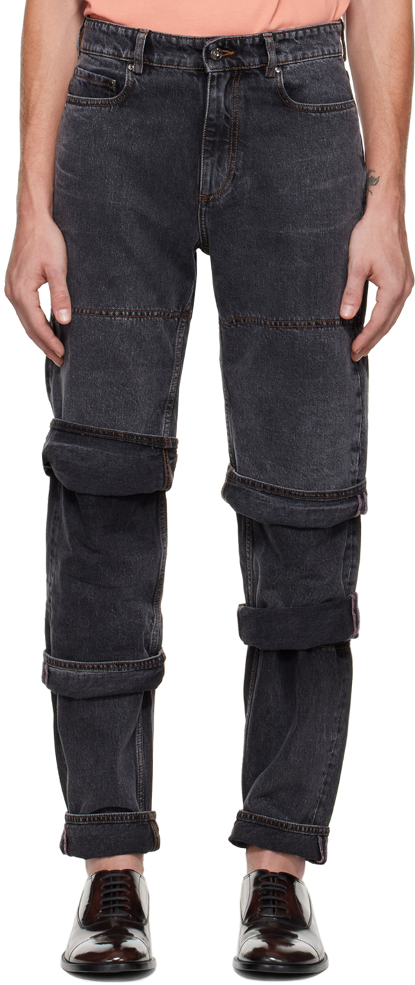 Black Multi Cuff Jeans