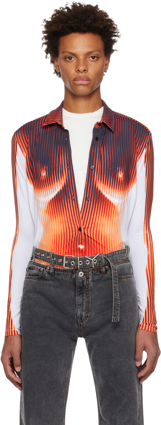 Y/Project White & Orange Jean Paul Gaultier Edition Shirt