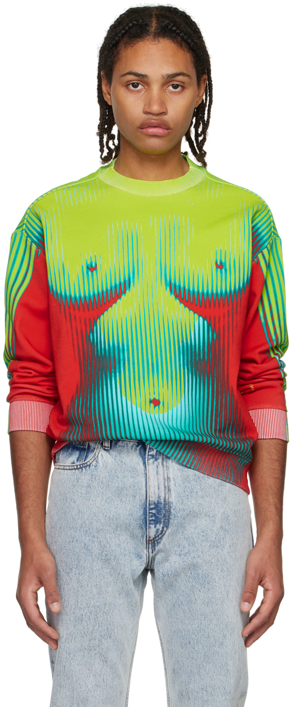Y/Project: Red Jean Paul Gaultier Edition Sweatshirt | SSENSE Canada