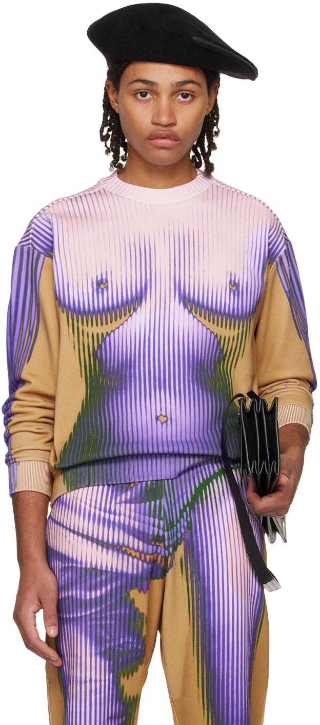 Y/project Tan Jean Paul Gaultier Edition Sweatshirt In Purple / Yellow