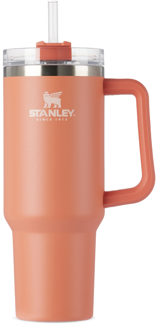 stanley travel mug with handle pink