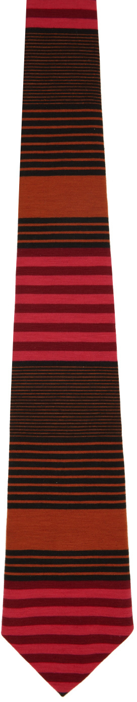 SSENSE Exclusive Orange Stripe Tie