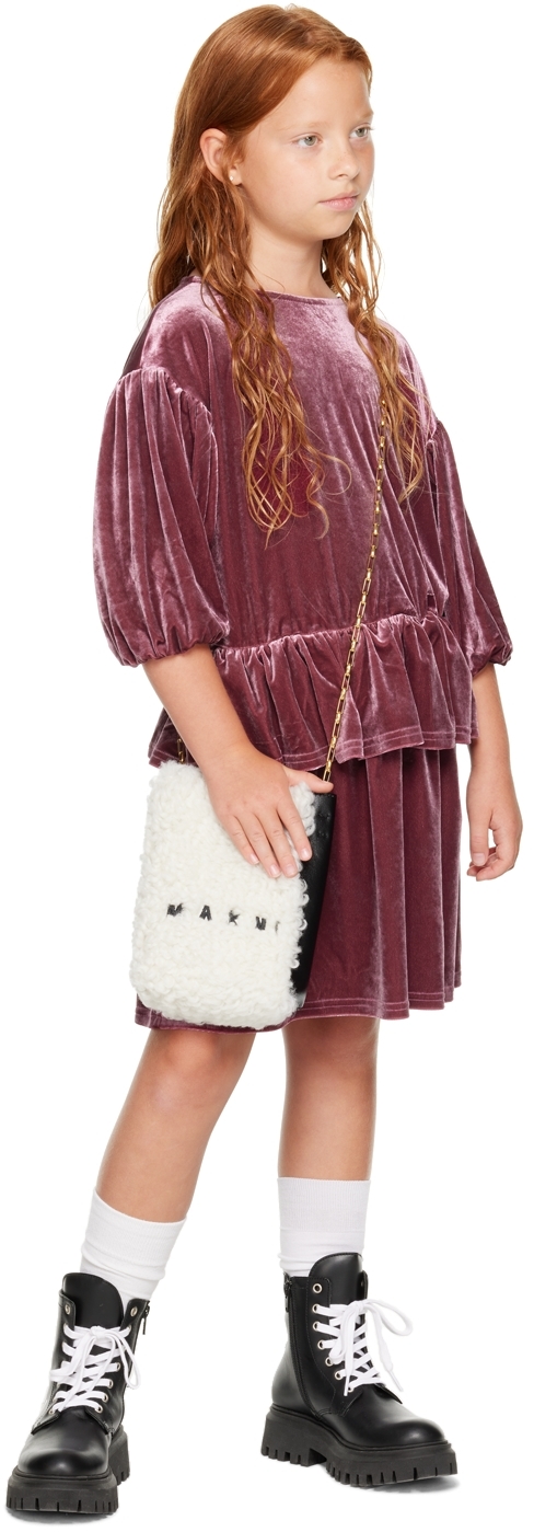 The Campamento Kids Burgundy Layers Dress In Burgundy