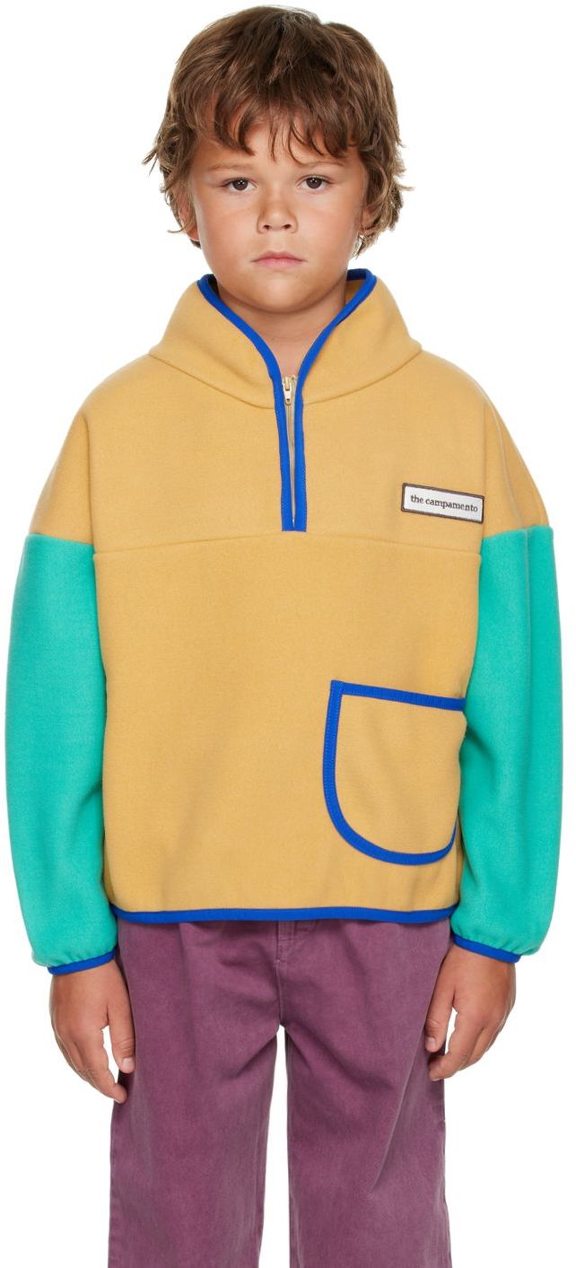 Kids Yellow Colorblock Sweatshirt