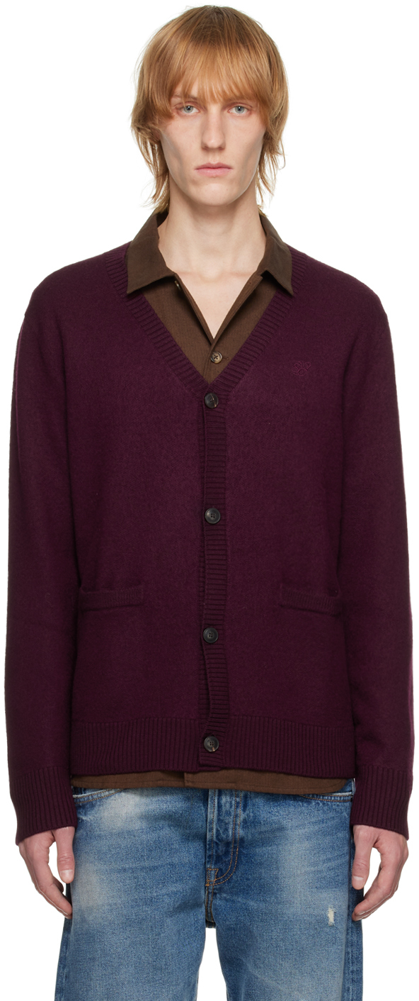 Saturdays Surf Nyc Burgundy Michael Cardigan In Grape Wine