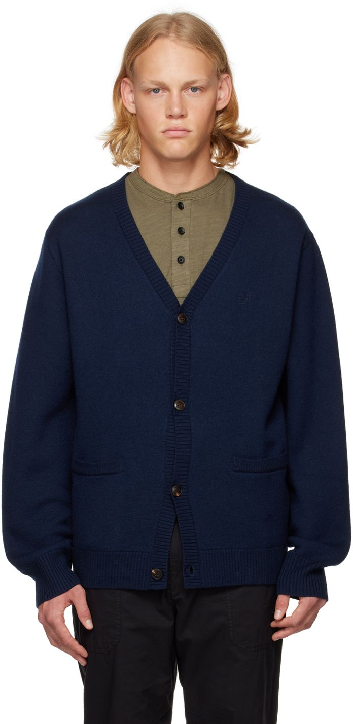 Navy Michael Cardigan by Saturdays NYC on Sale