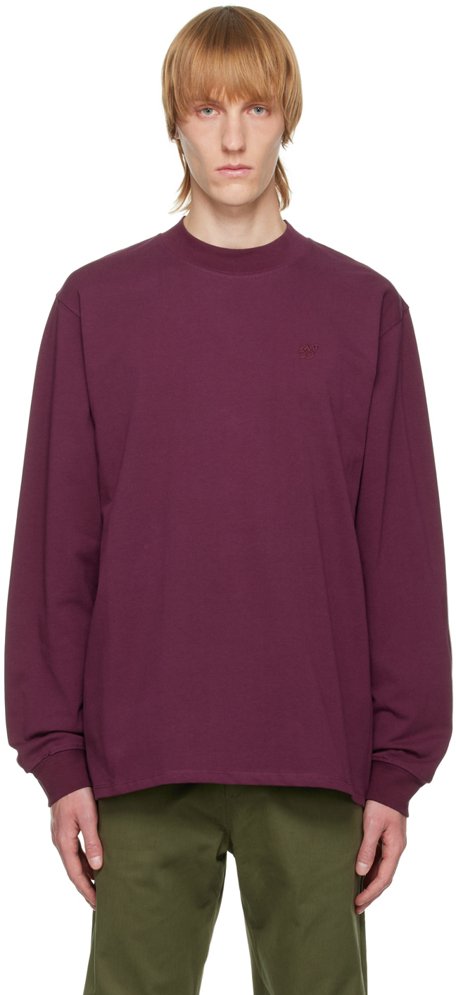 Burgundy DeKalb Long Sleeve T-Shirt