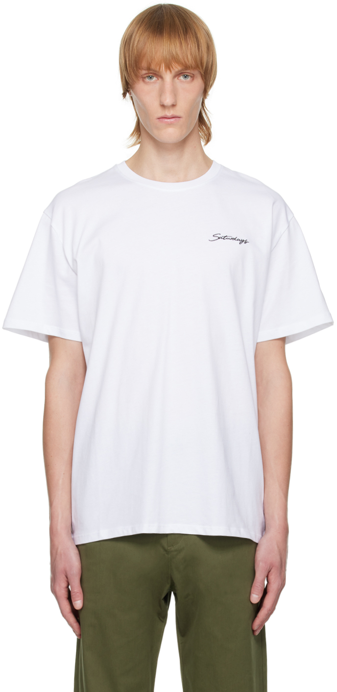 Kids White Side Logo T-Shirt Ssense Abbigliamento Top e t-shirt T-shirt T-shirt a maniche corte 