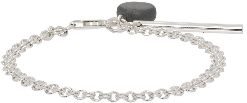 SSENSE Exclusive Silver Maddy Bracelet Ssense Uomo Accessori Gioielli Bracciali 