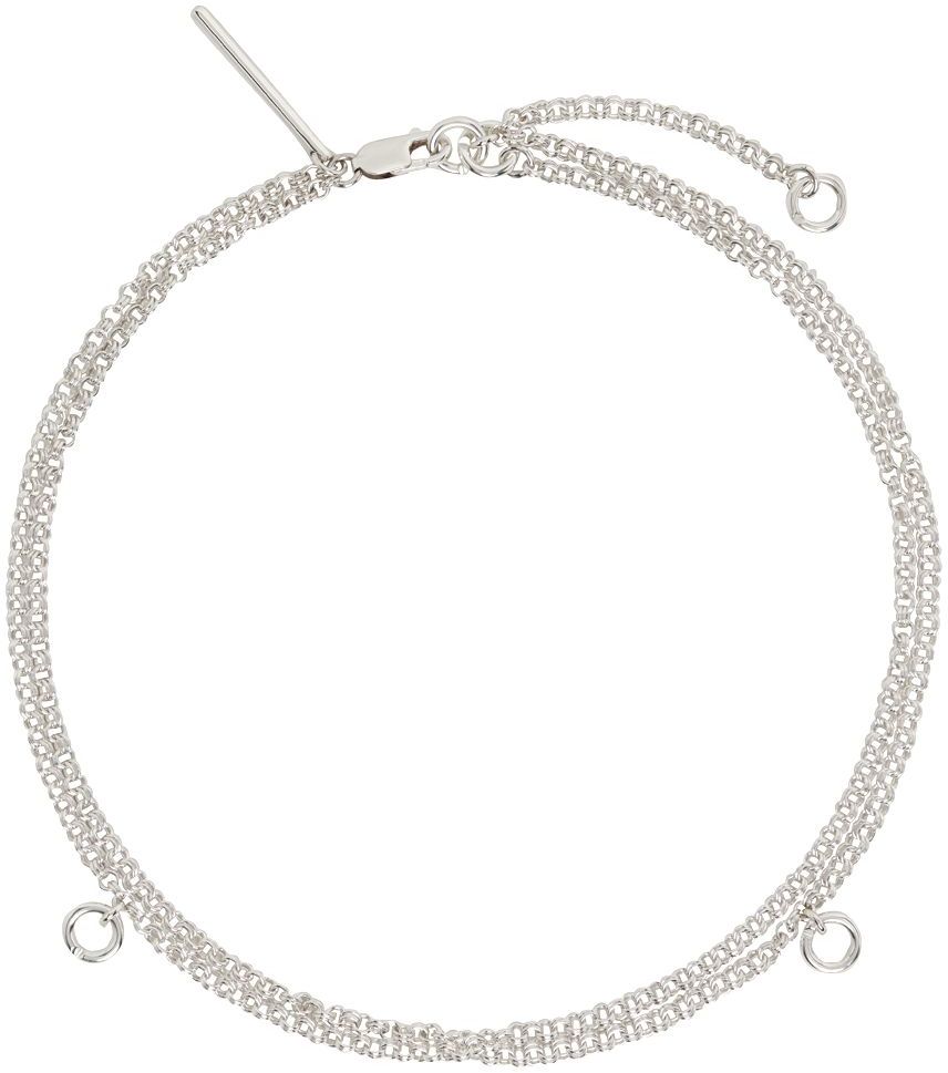 Ssense Uomo Accessori Gioielli Collane Silver Simple Baroque Pearl Necklace 