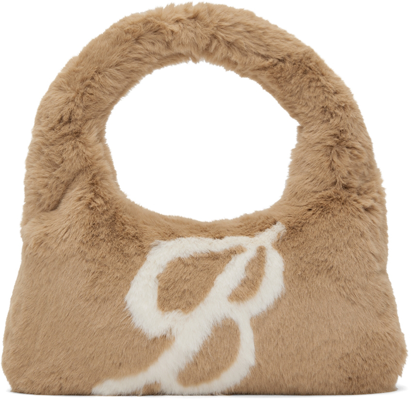 Blumarine Brown Eco-Fur Shoulder Bag