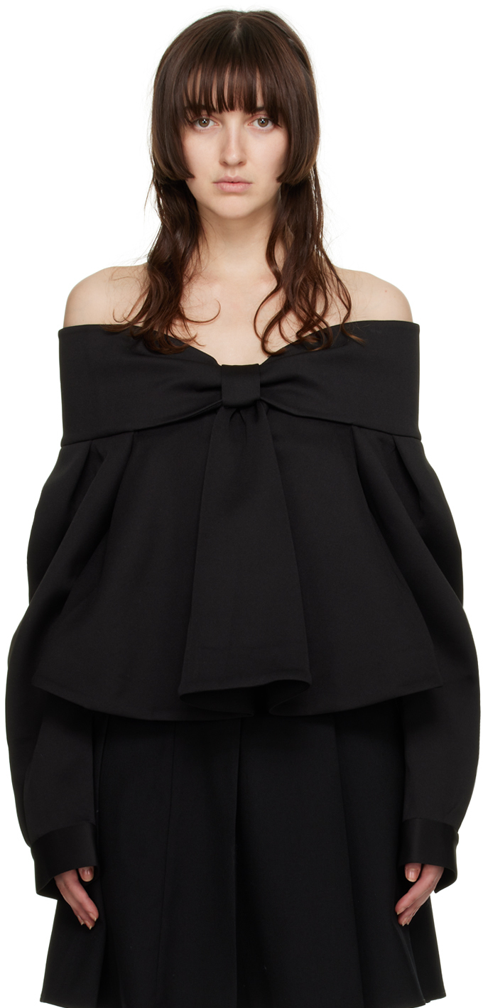 Black Bow Blouse