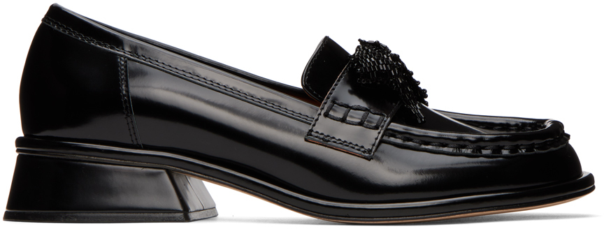 Shushu-tong Black Double Upper Loafers In Ba100 Black