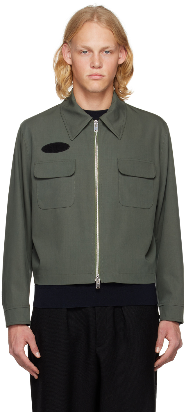 Second / Layer Khaki Decatito Jacket In Emerald