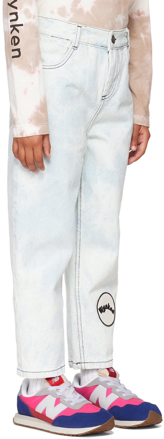 Wynken Kids Blue Class Jeans In Tie Dye