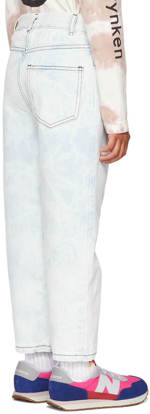 Wynken Kids Blue Class Jeans In Tie Dye