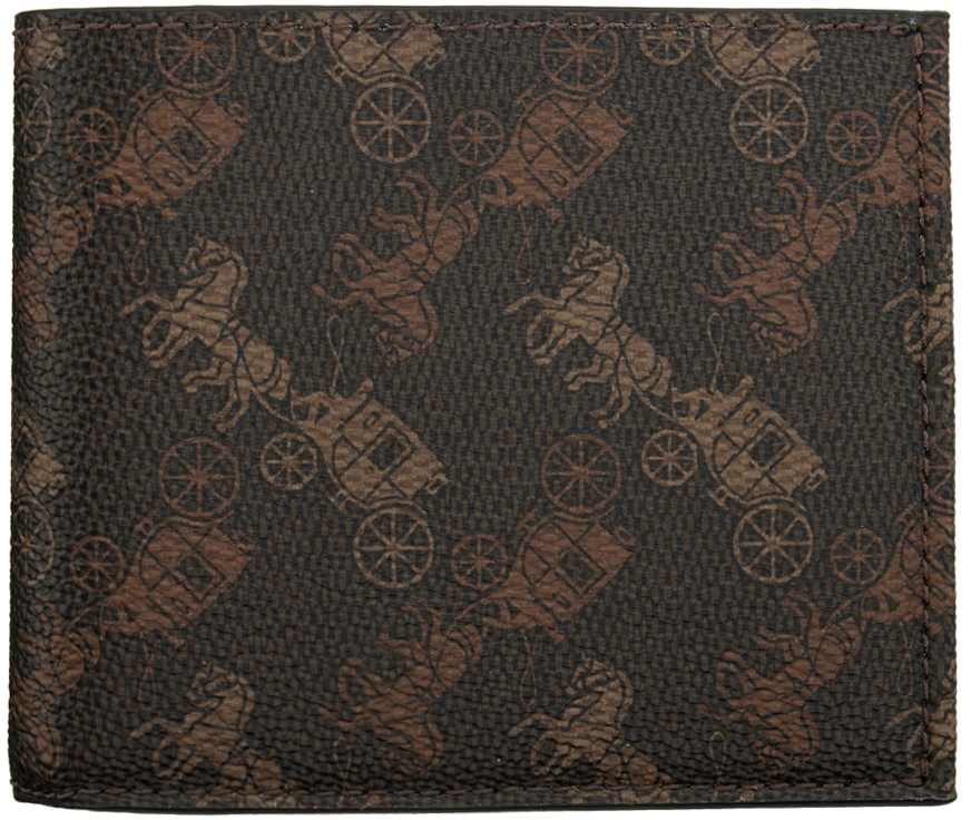 Coach 1941 Brown Horse & Carriage Double Billfold Wallet
