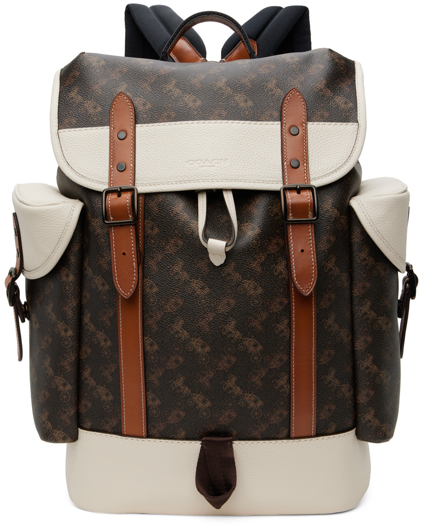 Brown & Off-White Hitch Backpack SSENSE Men Accessories Bags Rucksacks 