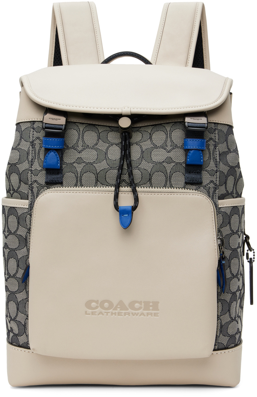 Coach 1941 Off-White & Navy League Flap Backpack