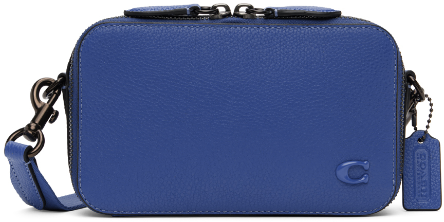 Coach 1941: Blue Charter Slim Messenger Bag | SSENSE Canada