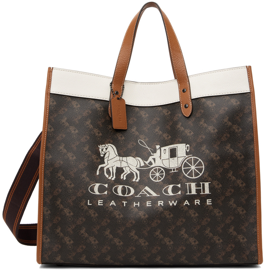 Coach Brown Horse & Carriage Field Tote | ModeSens