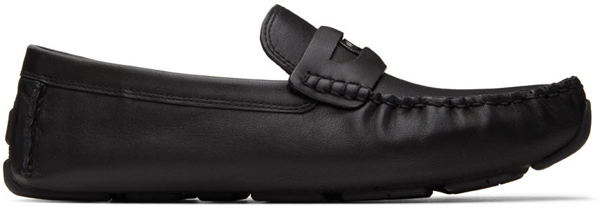 Coach 1941 Black Leather Coin Loafers
