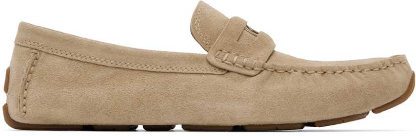 SSENSE Men Shoes Flat Shoes Loafers Beige Suede Capuleti Loafers 