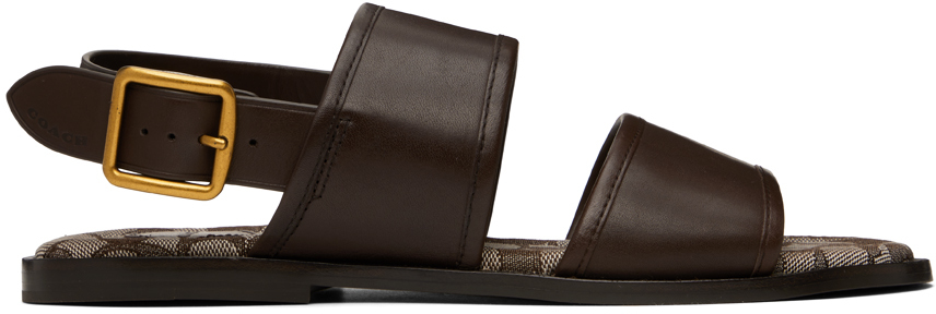 Coach 1941 Brown Two Strap Sandals