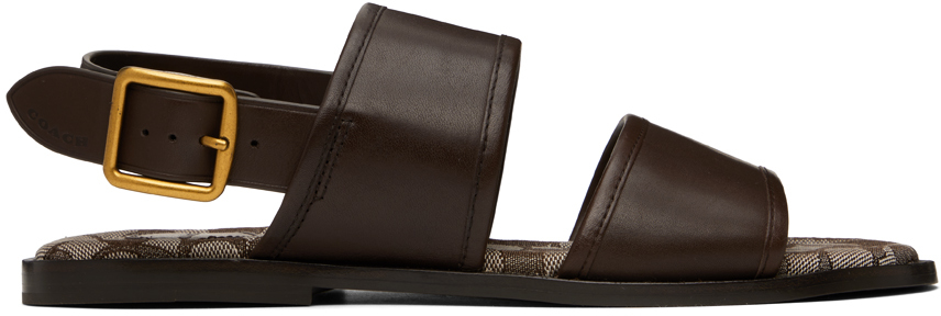 coach two strap sandals