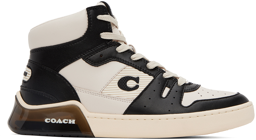 Coach 1941 Off-White & Black Citysole High Sneakers