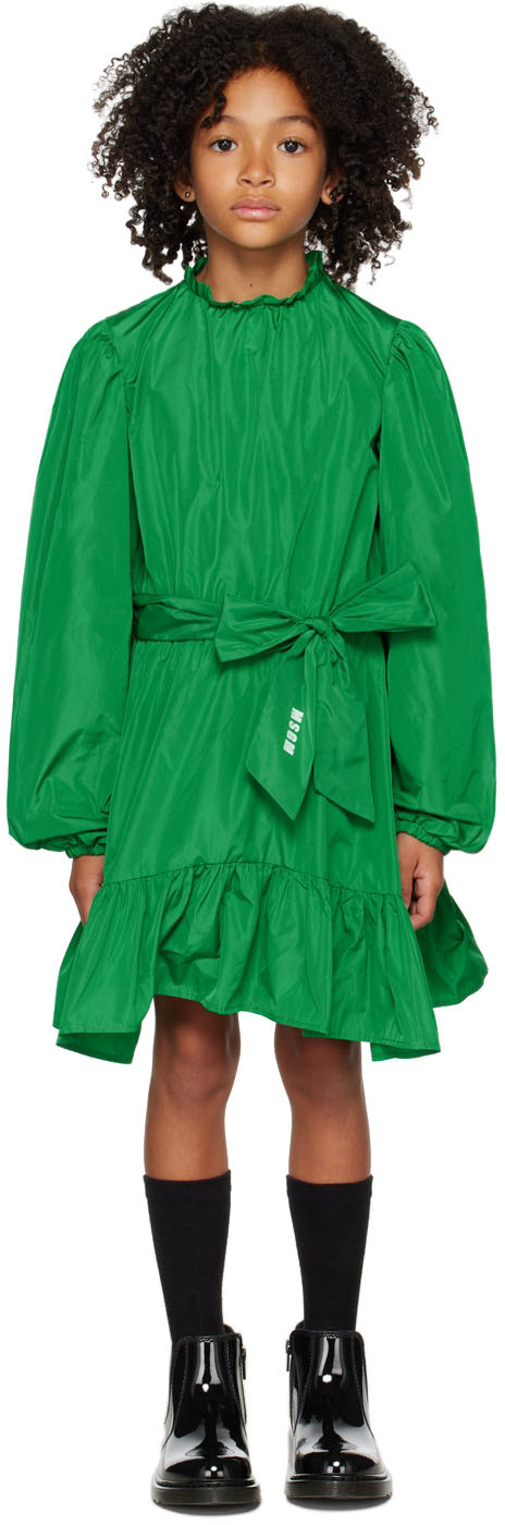 Kids Black & Green Barocco Dress Ssense Bambina Abbigliamento Vestiti Vestiti di maglina 