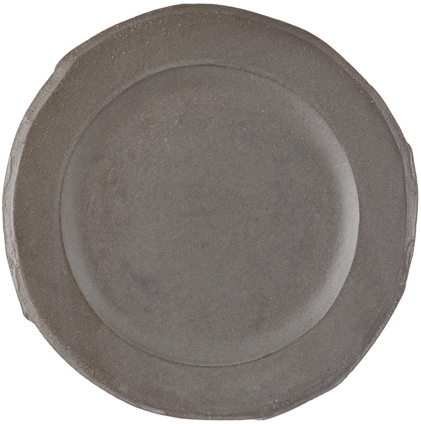 Yellow Nose Studio Ssense Exclusive Gray N-02 Dinner Plate In Cement Grey