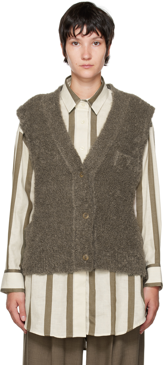 Cordera Taupe Buttoned Vest