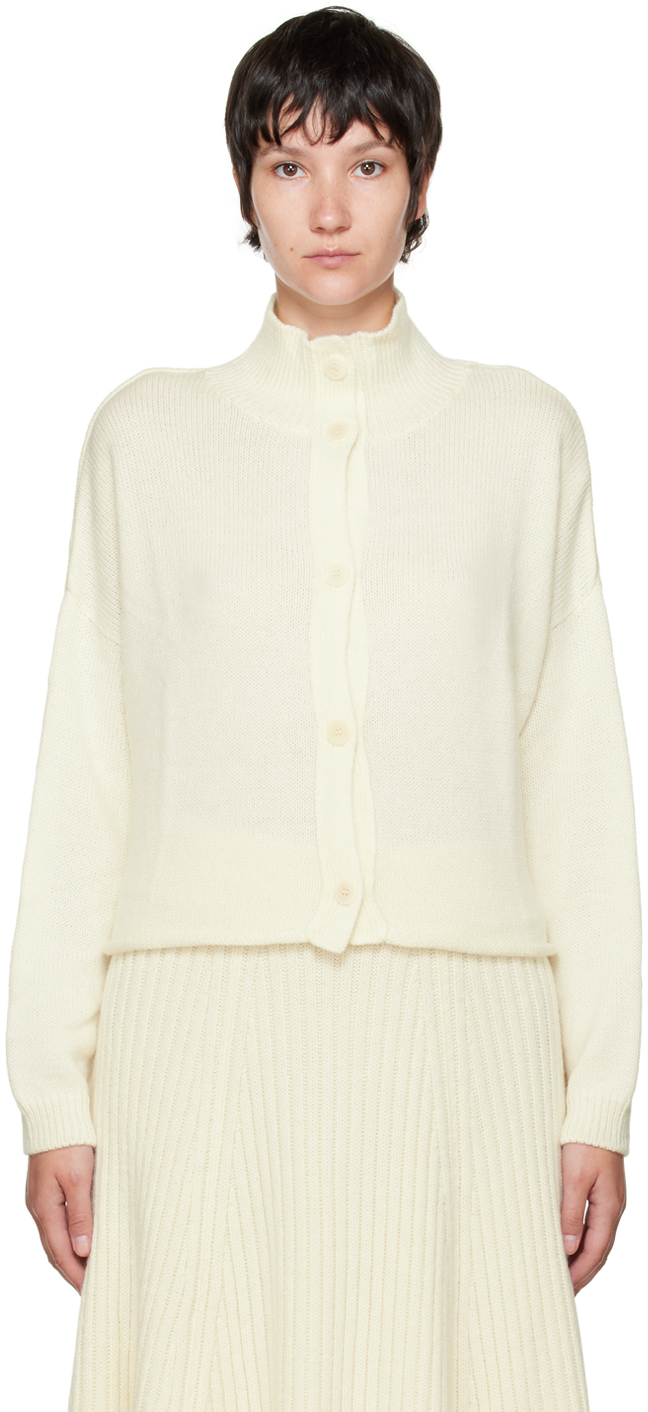 Off-White Stand Collar Cardigan