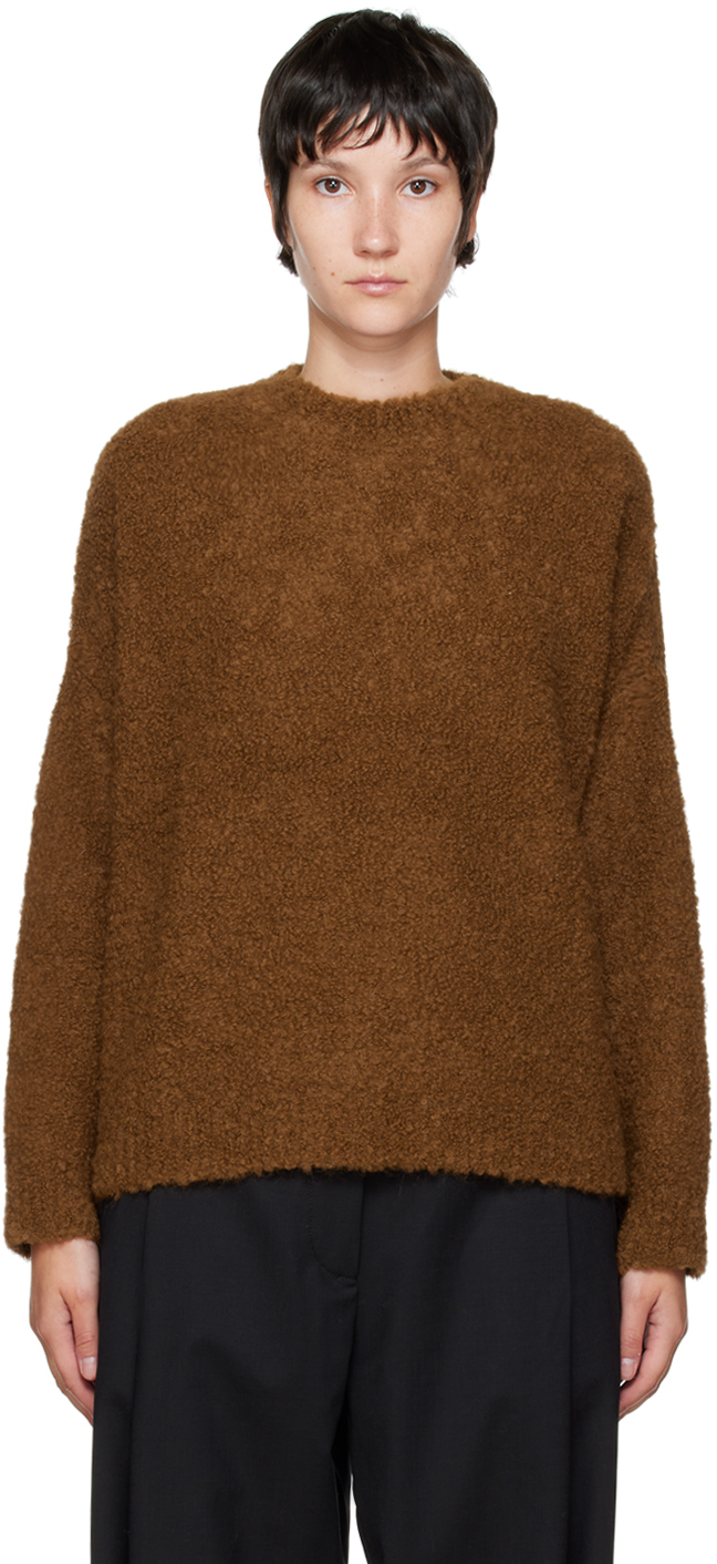 Brown Relaxed Sweater by CORDERA on Sale
