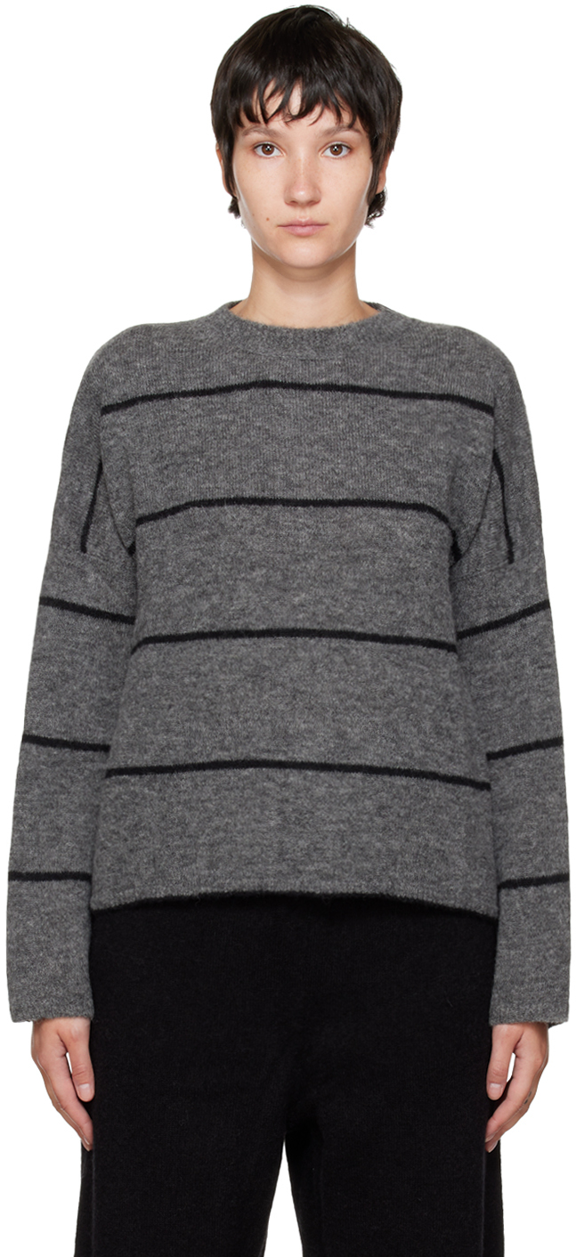 Cordera Gray Striped Sweater