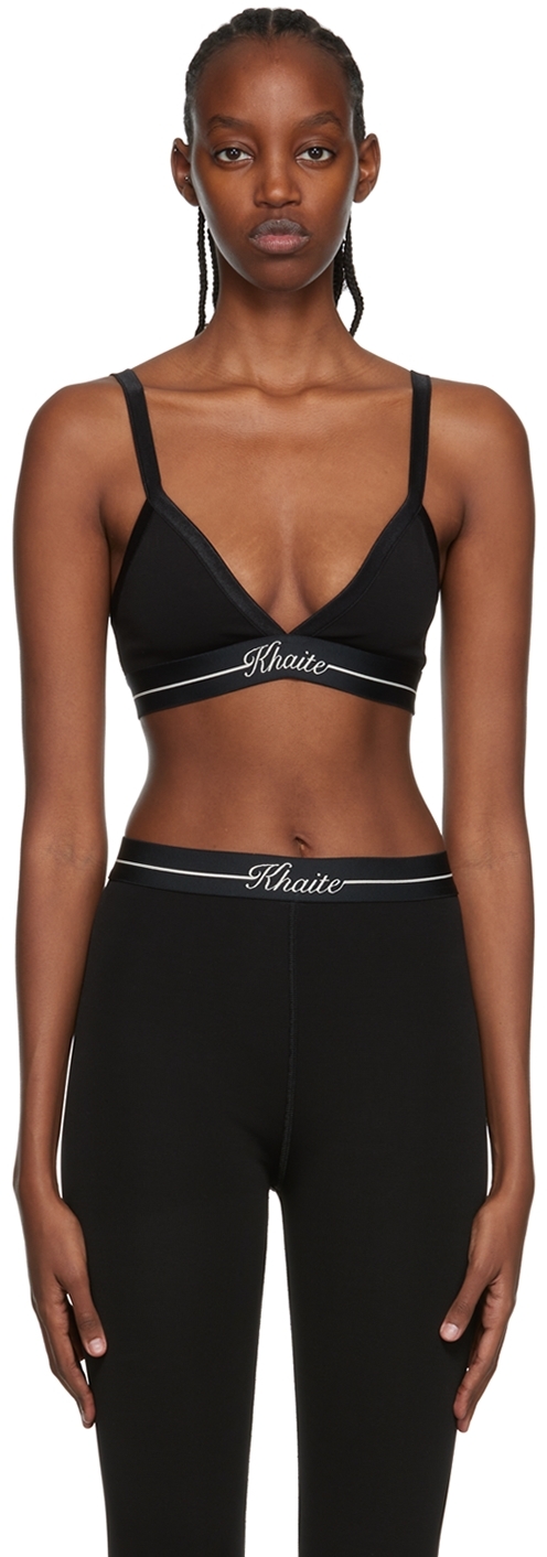 Black 'The Marcy' Bralette by KHAITE on Sale