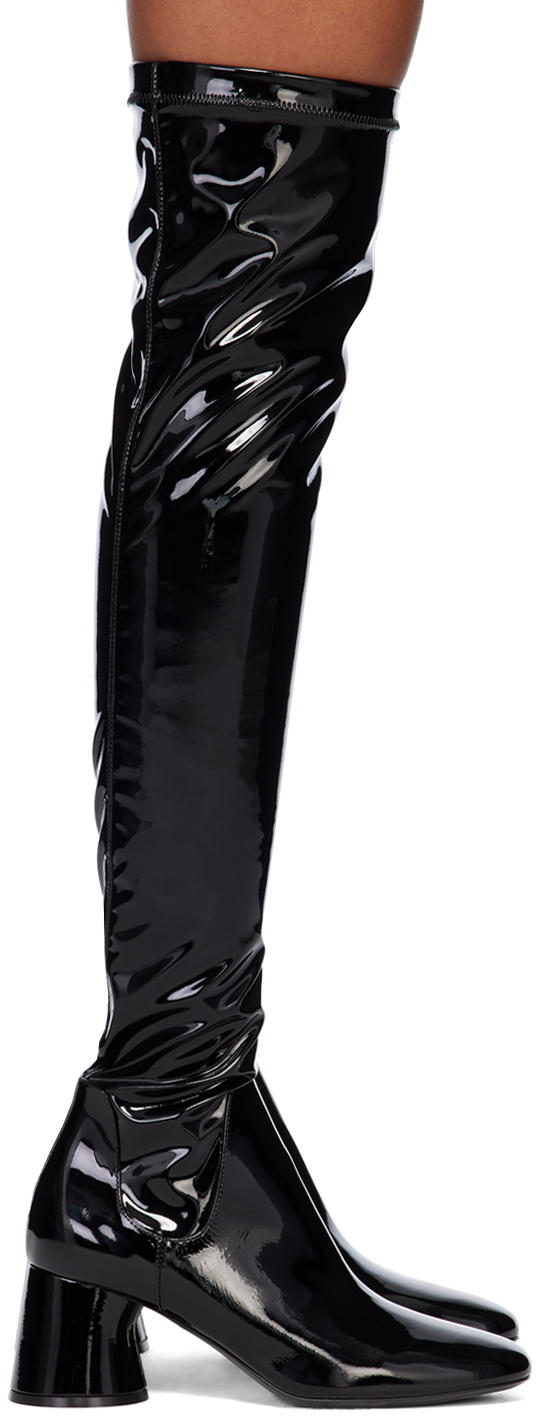 Khaite Wythe 65mm Over-the-knee Boots In Black