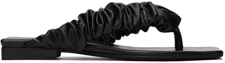 KHAITE Black Ash Sandals