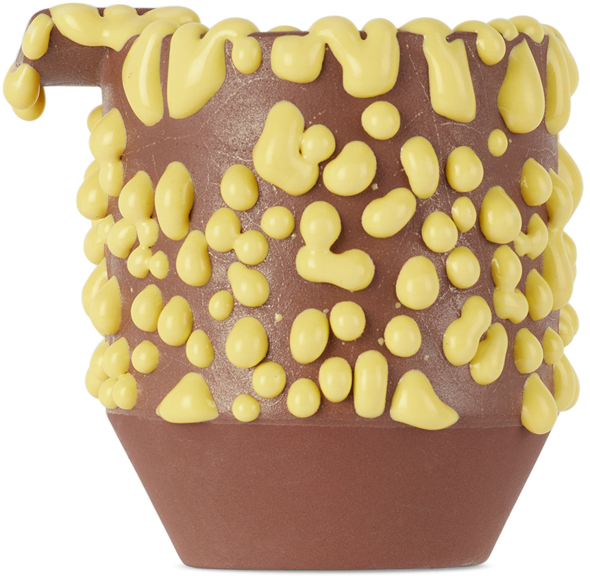 Houseplant Yellow 'by Seth' Gloopy Ashtray In Brown & Yellow